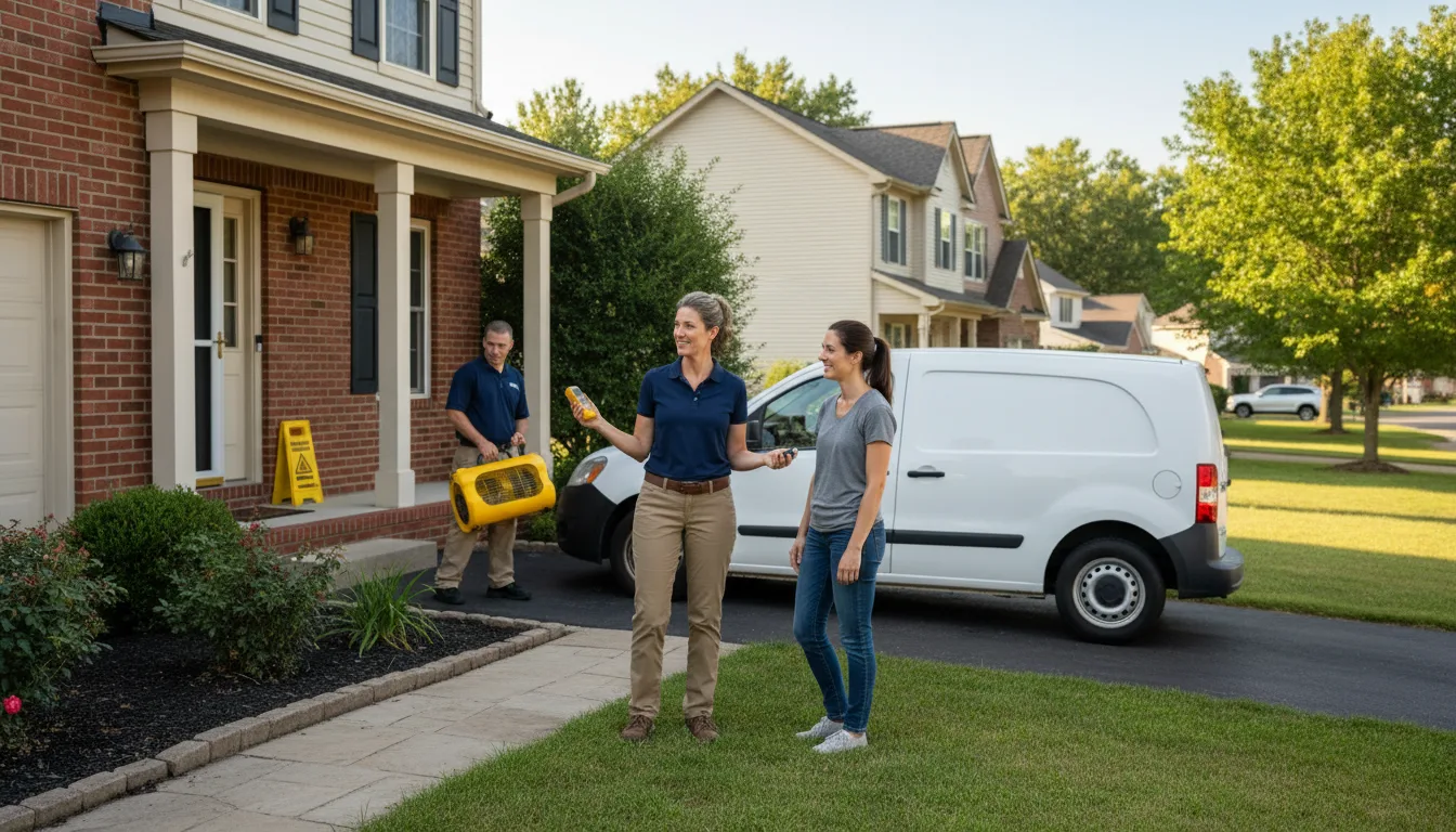 Residential water damage restoration in Creston, NE
